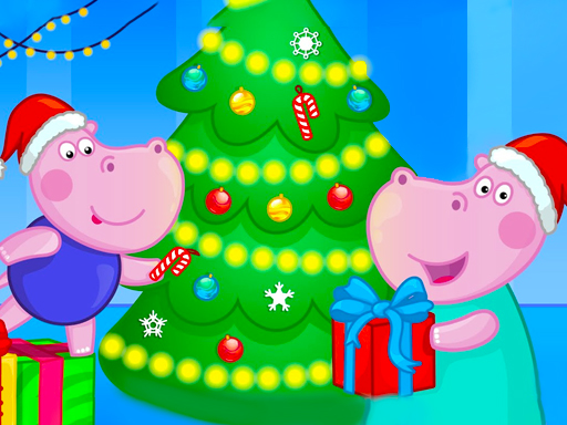 Hippo Christmas Calendar online Girls game