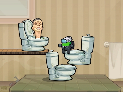 Impostor Jump Skibidi Toilet online Arcade game