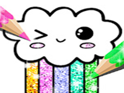 Kawaii Coloring Book Glitter - Drawing Book online game