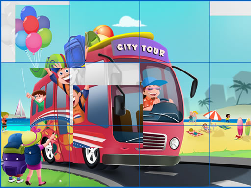 Kids and Vehicles Jigsaw online game