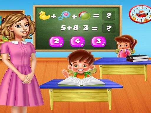 Kindergarten School Teacher Kids Learning Games online game