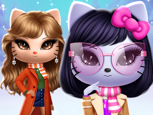 Kitty Squad Winter Dress up online Girls game