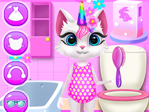 Kitty Unicorn Daily Care online Girls game