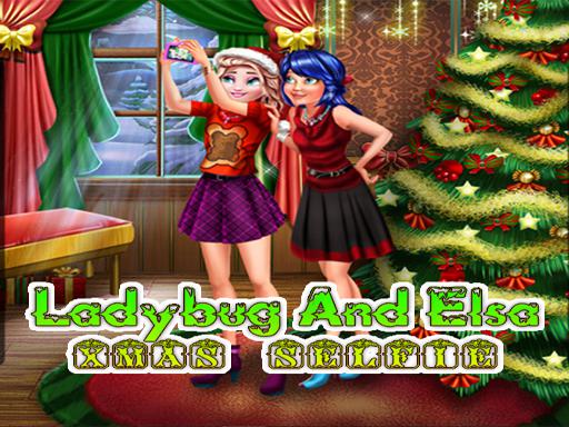 Ladybug And Elsa Xmas Selfie online Girls game