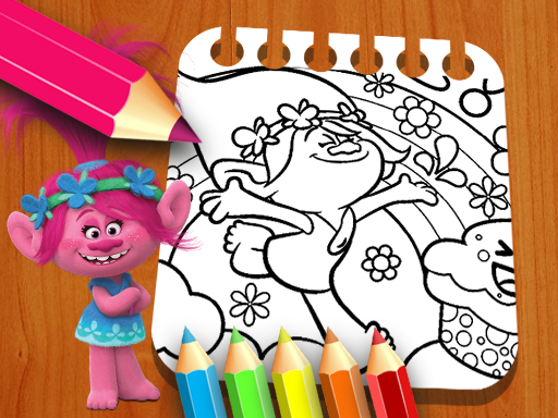 Les Trolls Coloring Book online Puzzle game