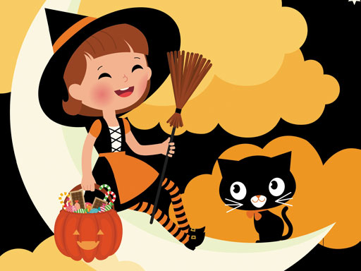 Little Witch Puzzle online Puzzle game