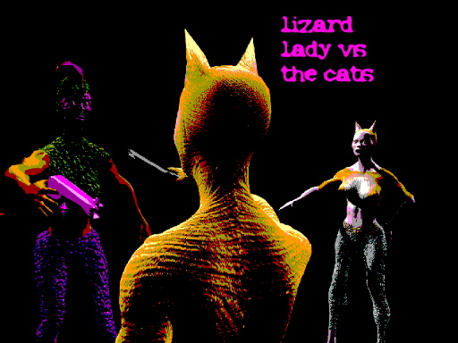 Lizard Lady vs the Cats online game