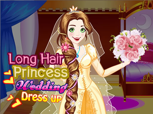 Long Hair Princess Wedding Dress up online game