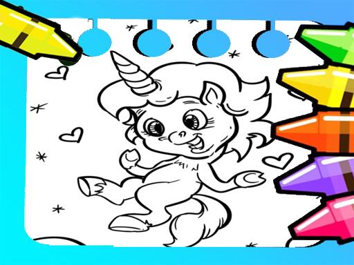 Magical Unicorn Coloring Pages online Girls game