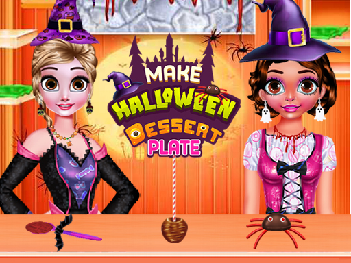 Make Halloween Dessert Plate online Girls game