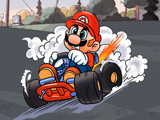 Mario Kart Jigsaw online Puzzle game