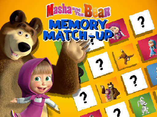 Masha and the Bear Memory Match Up online game