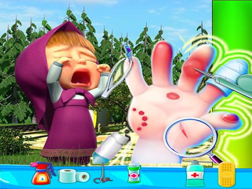 Masha Bee Hand Doctor Game Online - Hospital Surge online game