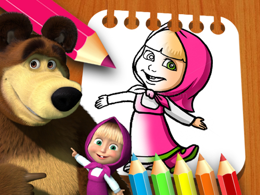 Masha & the Bear Coloring Book online Puzzle game