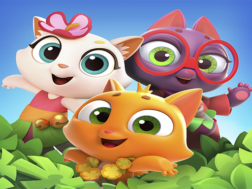 Match 3 Space Tropicats Games on a Tropical Island online game