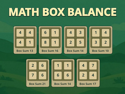 Math Box Balance online puzzle game