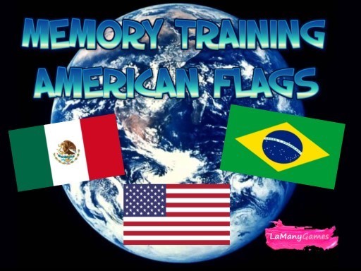 MEMORY TRAINING. AMERICAN FLAGS online game