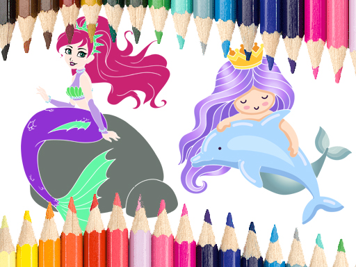 Mermaid Coloring Book online Puzzle game