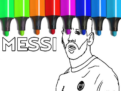 Messi Coloring Pages online Puzzle game