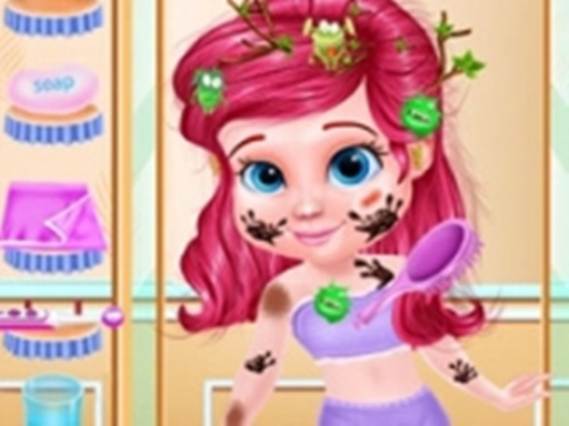 Messy Little Mermaid Makeover - Makeup & Dressup online game