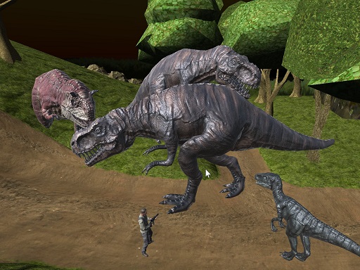 Midnight multiplayer dinosaur hunt online game