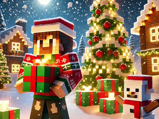 Minecraft Christmas Jigsaw: Festive Pixel Art Fun  online game