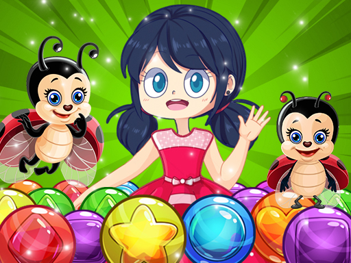 Miraculous Ladybug Bubble Shooter online Puzzle game