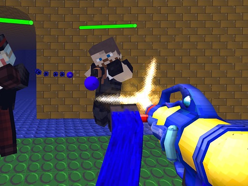 Modern blocky paintball Survival online game