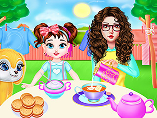 Mom And Taylor Washing Clothes online game