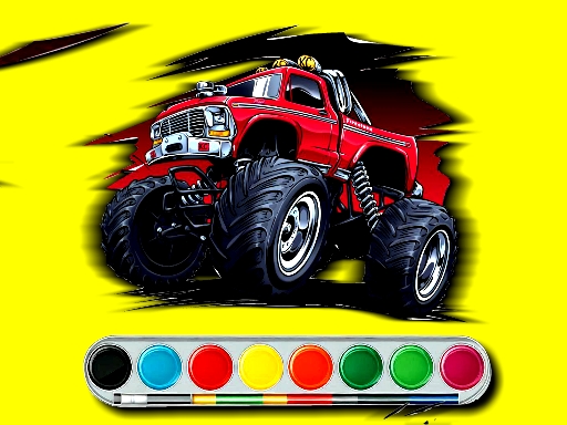 Monster Jeep Coloring free online game