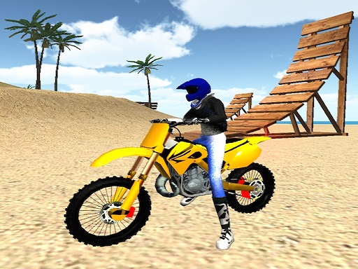 Motocross Beach Stunts Gas 3D online game