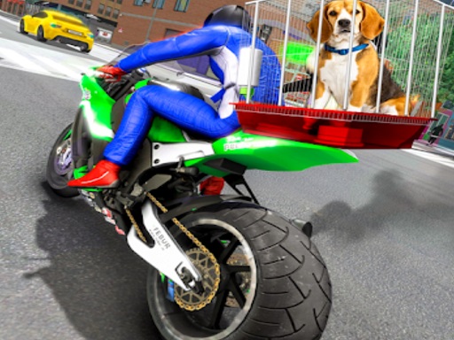 Motorcycle Pet Delivery online Racing game