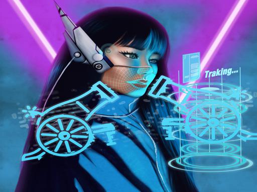 Neon Cyber Cannon online game