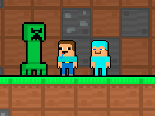 Noob and Pro Monster School online Arcade game