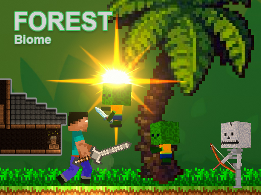 Noob vs Zombies - Forest biome online game