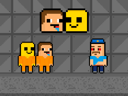 Obby and Noob Barry Prison online game
