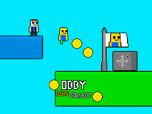 Obby vs Bacon Rainbow Parkour online game