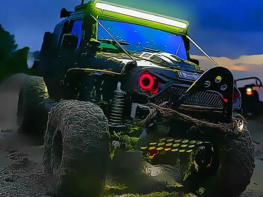 Offroad Jeep Driving Puzzle online Puzzle game