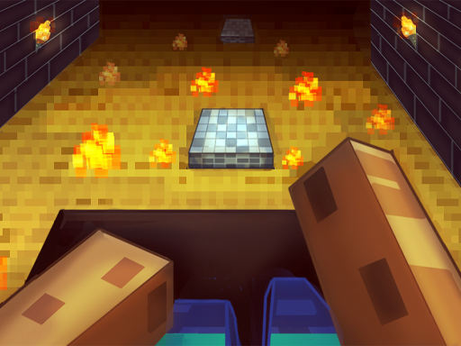 Parkour in the cave 3D online game