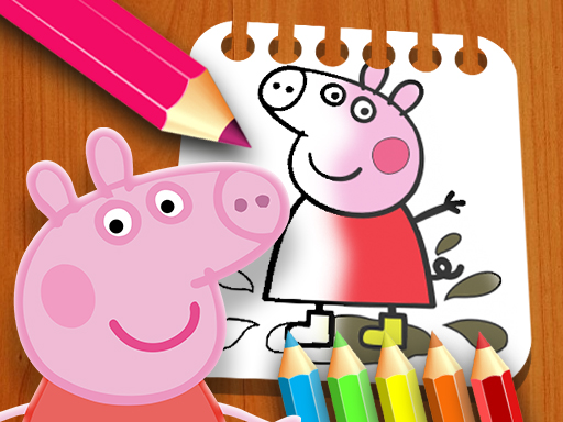 PeppaPig Coloring Book online Puzzle game