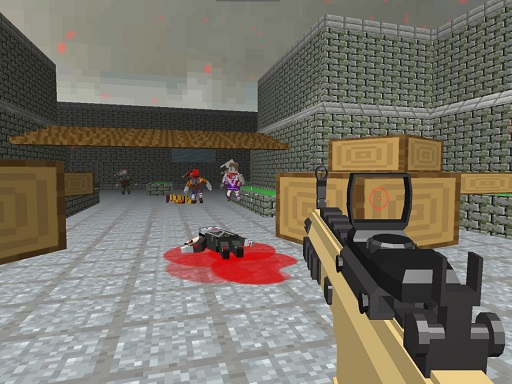 Pixel Apocalypse Shooting Zombie blocky combat online game