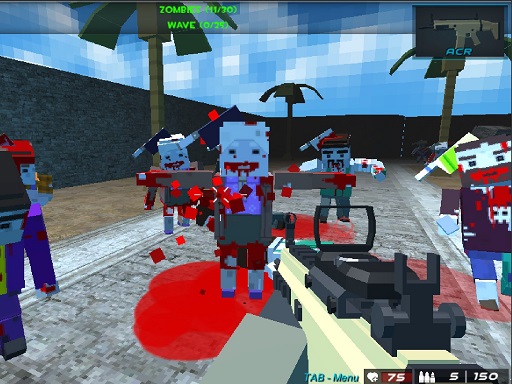 Pixel blocky Combat The SandStorm online game
