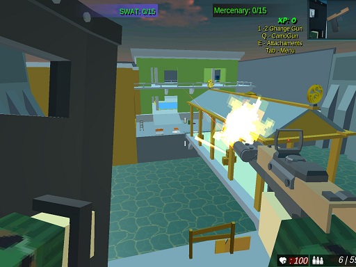 Pixel Crazy Minecraft shooter online Multiplayer game