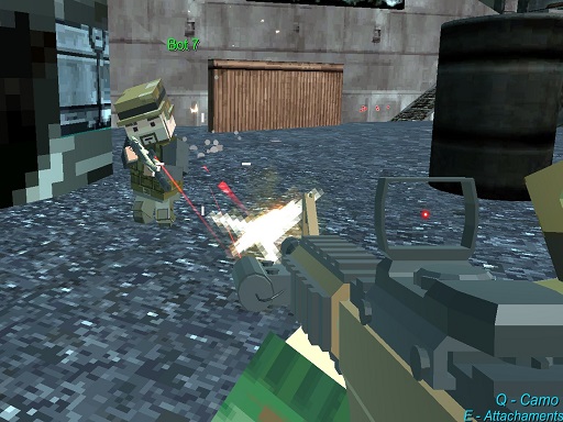 Pixel GunGame Arena Prison blocky combat online game