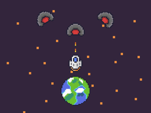 Pixel Protect Your Planet online Arcade game