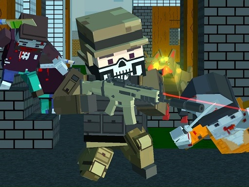 Pixel shooter zombie Multiplayer online game