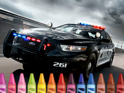 Police Cars Coloring online game