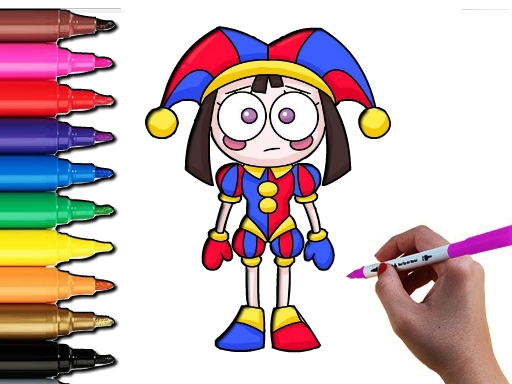 Pomni Coloring Time online game