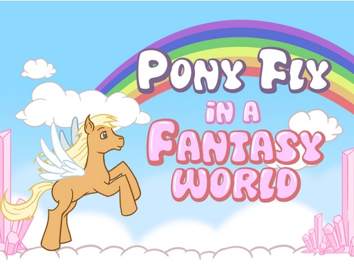 Pony fly in a fantasy world online game