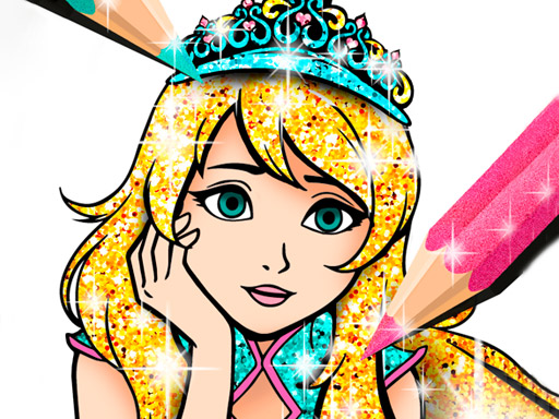 Princess Coloring Book Glitter online game